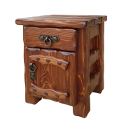 Тумбочка "Добряк 2" деревянная под старину (ящик, дверь)