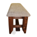 Лавка «Русич» деревянная под старину (ткань), цвет «Старый орех»