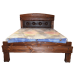 Кровать "Барин 2" деревянная под старину (с мягкой спинкой) 