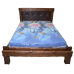 Кровать "Купец 2" деревянная под старину (с мягкой спинкой) 