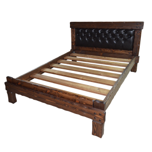 Кровать "Купец 3" деревянная под старину (с каретной стяжкой) 