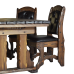Стол «Купец» деревянный под старину, длина от 80 до 300см, цвет «Старый орех»