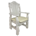 Кресло "Добряк" деревянное под старину с обивкой эко-кожа 